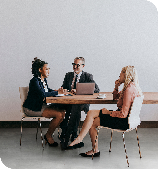 Professionals meeting at a table
